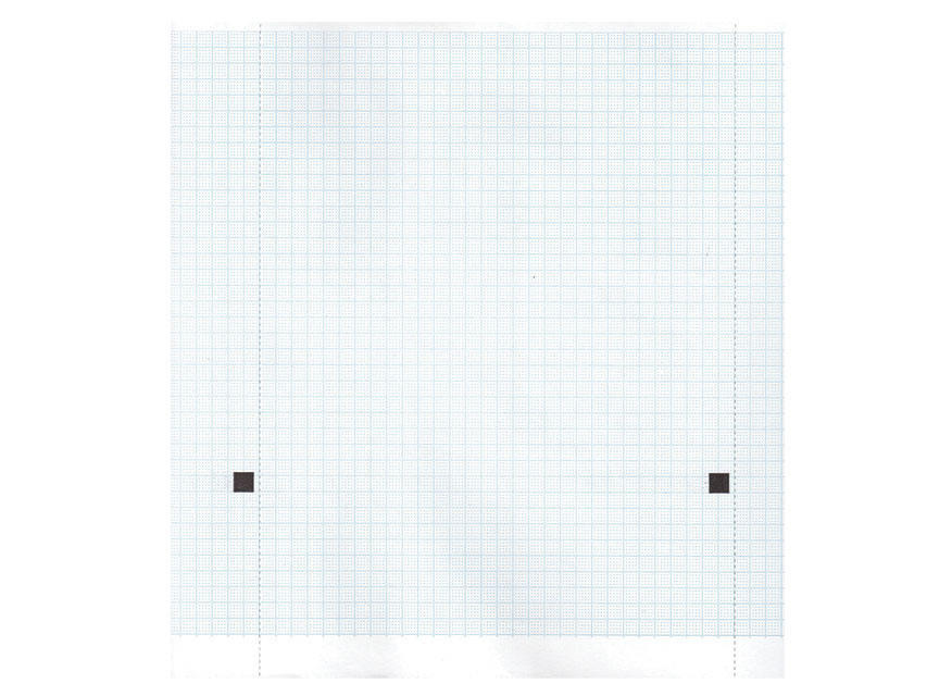 Carta termica ECG 210x20 mmxm  rotolo griglia blu