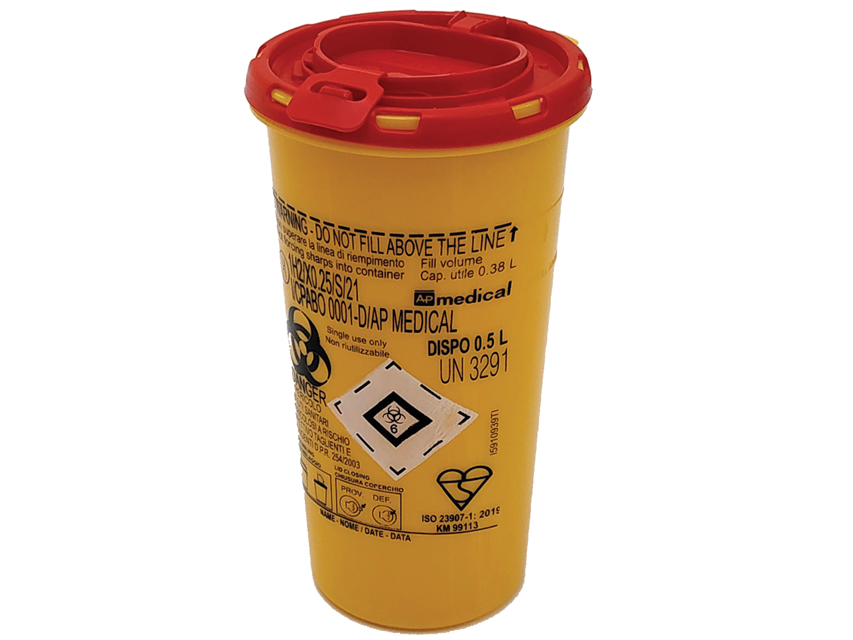 CONTENITORE RIFIUTI TAGLIENTI DISPO  0,5 litri