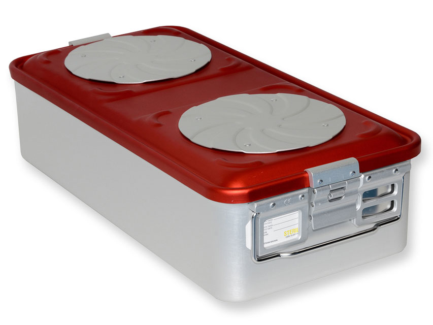 CONTAINER CON VALVOLA grande h150 mm  rosso