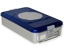 CONTAINER CON VALVOLA medio h100 mm  blu forato