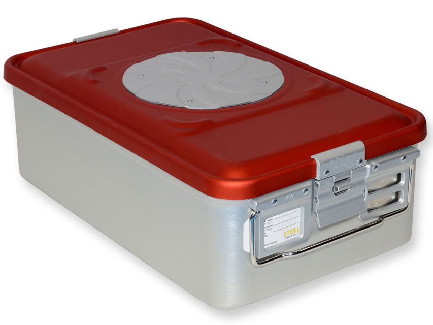 CONTAINER CON VALVOLA medio h150 mm  rosso