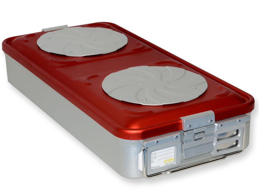 CONTAINER CON VALVOLA grande h100 mm  rosso