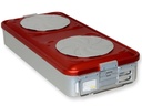 CONTAINER CON VALVOLA grande h100 mm  rosso