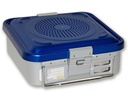 CONTAINER CON FILTRO piccolo h100 mm  blu forato