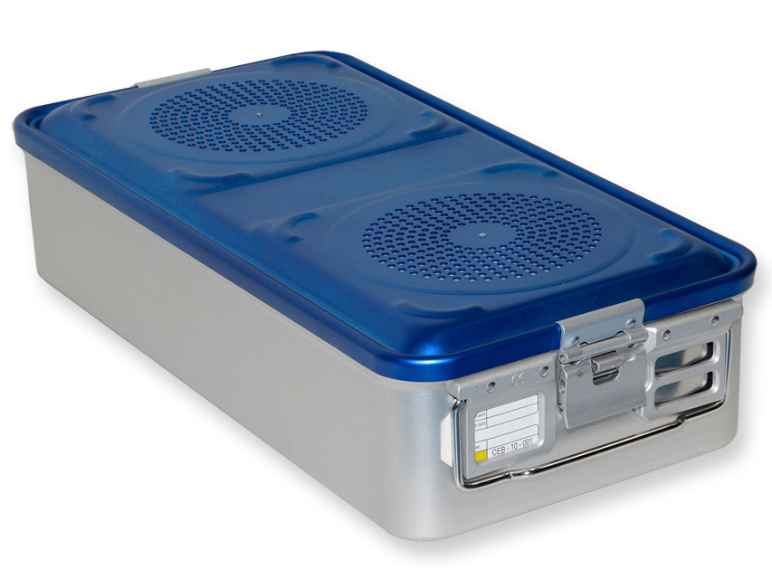 CONTAINER CON FILTRO grande h135 mm  blu forato