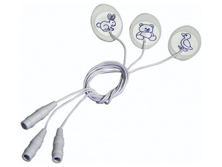 ELETTRODI FOAM MONOUSO 23-30 mm ovali con cavo 35cm - pediatrici