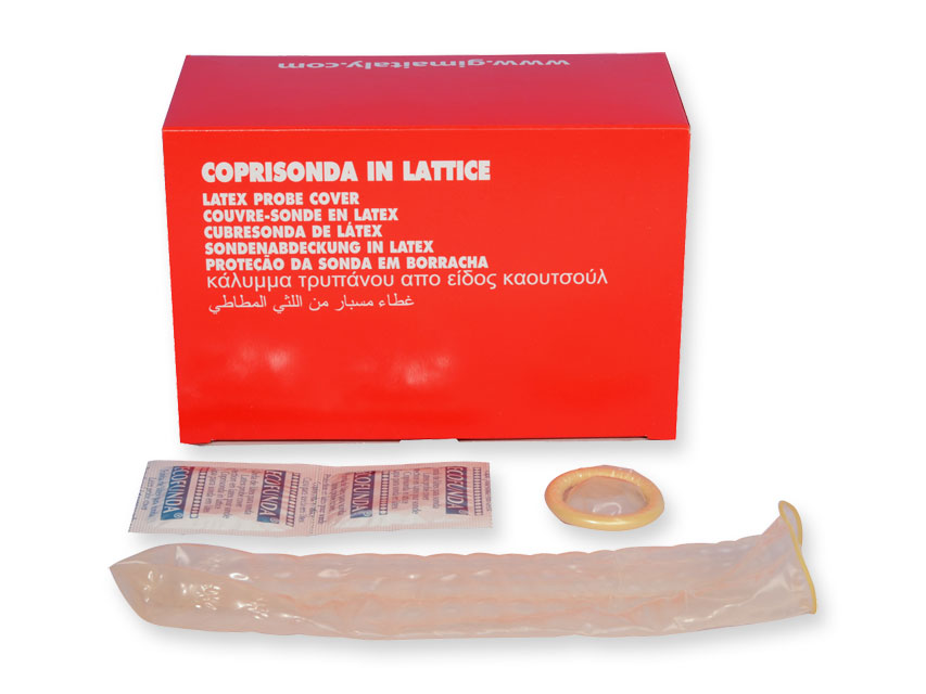 Coprisonda in lattice trasparente per sonde di ecografi e doppler 17 cm
