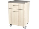 COMODINO con cassetto - beige striato