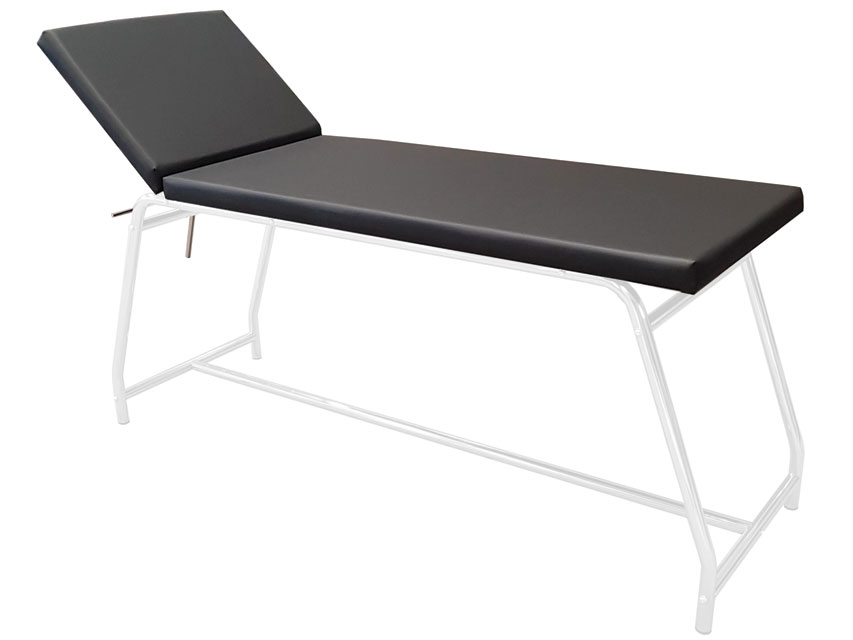 LETTINO DA VISITA - portata 120 kg, verniciato bianco - materasso nero