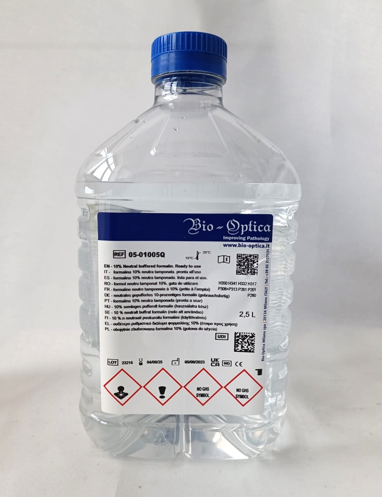 Formalina 10% neutra tamponata (pronta all’uso) 2500 ml
