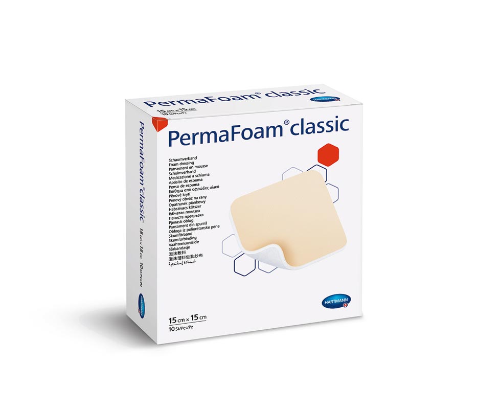 Permafoam Medicazione sterile in schiuma di poliuretano 10x10 cm
