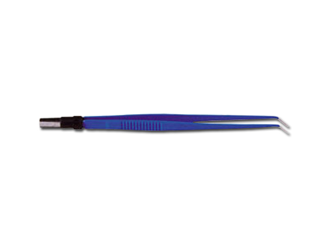 PINZA BIPOLARE RETTA 15 cm - punte curve 0,5 mm