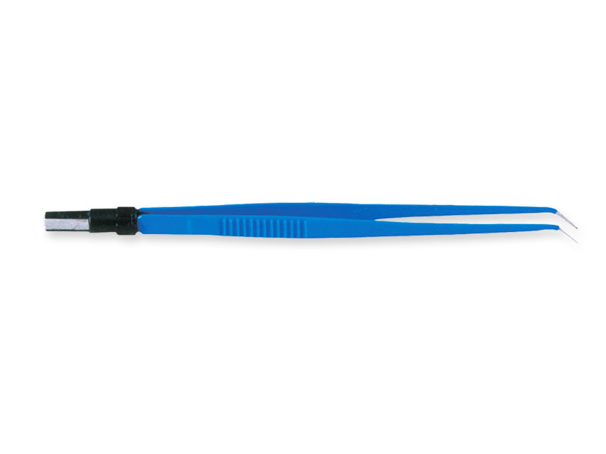 PINZA BIPOLARE CURVA 18 cm - punte 0,3 mm