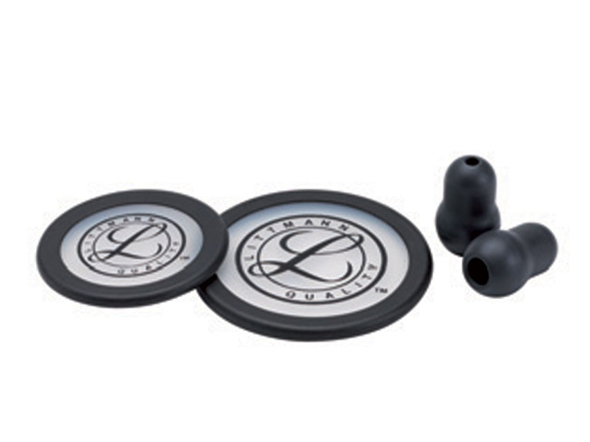 KIT LITTMANN 40016: 2 membrane+anello+olive per Classic III, Cardiology IV-nero
