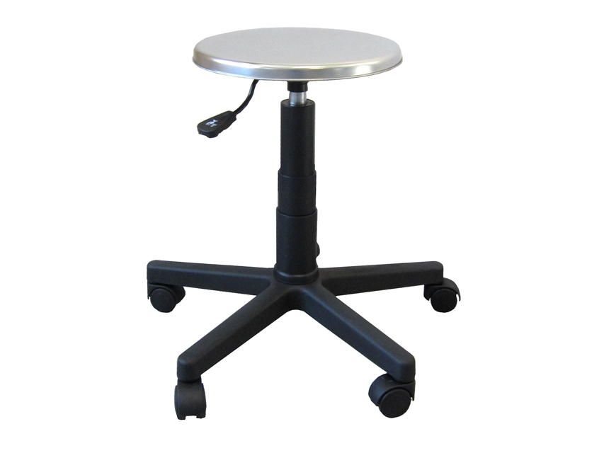 SGABELLO - sedile inox con ruote