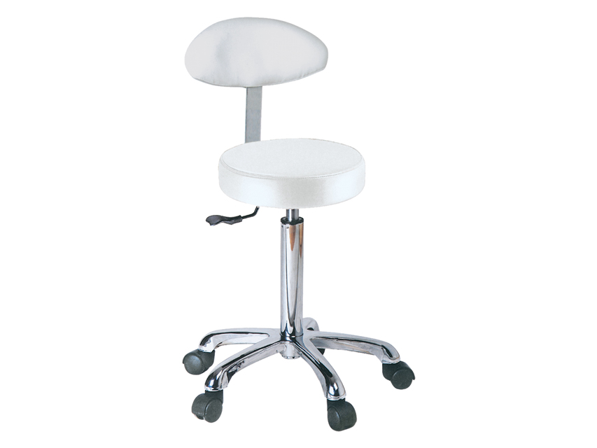 SGABELLO con schienale - bianco