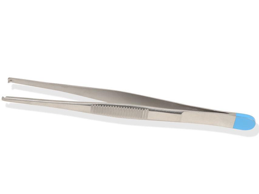PINZA MEDICAZIONE CHIRURGICA STERILE - retta - 13 cm, 1x2 denti