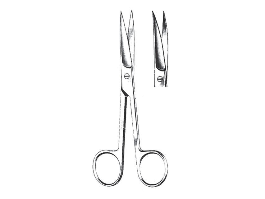 FORBICE CURVA punte acute - 14,5 cm