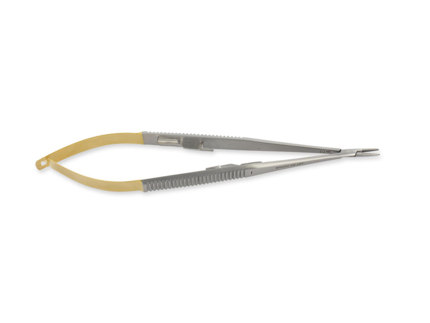 PORTA AGHI CASTROVIEJO C.T. RETTO - 14 cm - punte zigrinate
