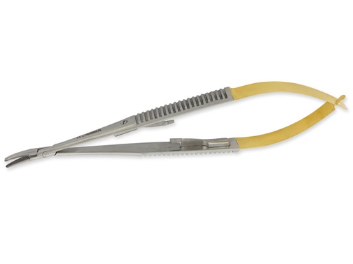 [GM-31436] PORTA AGHI CASTROVIEJO C.T. CURVO - 21 cm - punte zigrinate