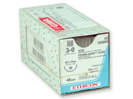 [GM-31492] SUTURA SETA ETHICON PERMA-HAND - 3/0 ago 22 mm