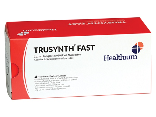 [22914] SUTURA ASS. TRUSYNTH FAST calibro 3/0, curva 1/2, ago 22 mm - 70 cm - incolore