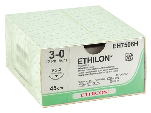[GM-31613] SUTURA MONOFILAMENTO ETHICON ETHILON - 3/0 ago 19 mm