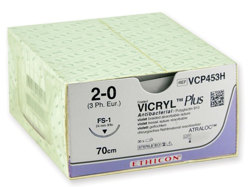 [GM-31636] SUTURA ASSORBIBILE ETHICON VICRYL PLUS - 2/0 ago 24 mm