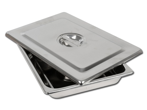 [GM-31797] VASSOIO+COPERCHIO INOX 355x254x50 mm