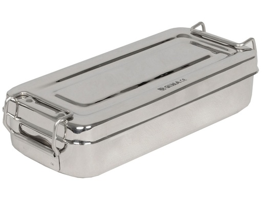 [26668] SCATOLA INOX 18x8x4cm - con manici