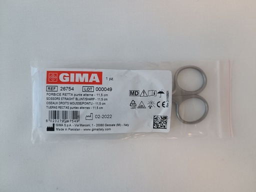 [IGP04020] Forbici rette punte alterne 11,5 cm
