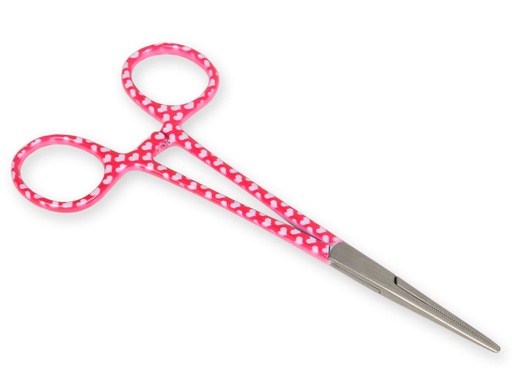 [GM-31874] PINZA EMOSTATICA RETTA - fantasia cuori - 16 cm