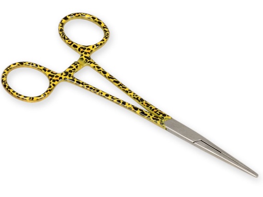 [GM-31882] PINZA EMOSTATICA RETTA - fantasia leopardo - 16 cm