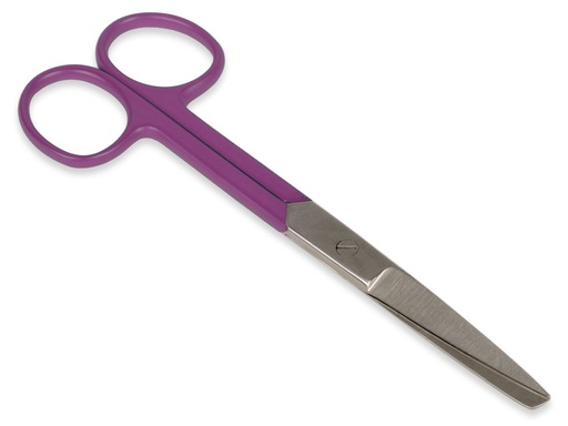 [GM-31889] FORBICI RETTE PUNTE ALTERNE - anelli viola - 14 cm