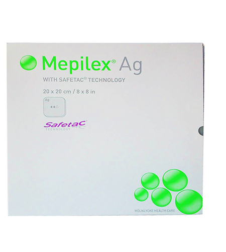 [DMM02087] Mepilex Border Ag medicazione assorbente schiuma poliuretano con bordo 15 x 15cm
