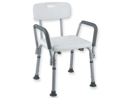 [GM-32158] SEDIA DA DOCCIA con schienale e braccioli - portata 100 kg