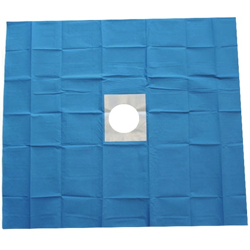 [MGI01027] Telo chirurgia oftalmica sterile 50x75cm foro 10x10cm c/inc.film e tasca raccolt