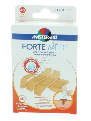 [DMM01341] Cerotto Master Aid Forte Med con clorexidina 5 formati (conf.40pz)
