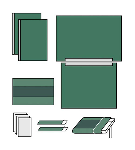 [DMM06010] Set chirurgico universale tnt triaccoppiato colore azzurro
