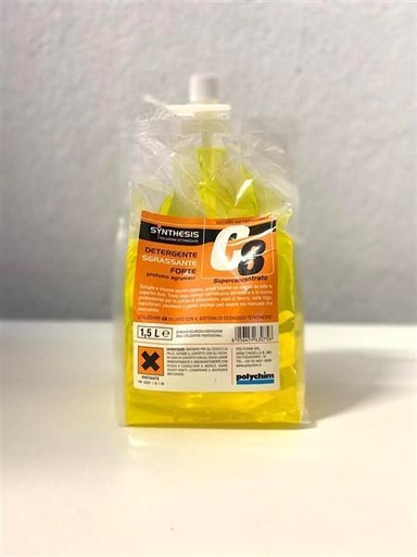 [DET06051] Sgrassante C8 alcalino al limone per tutte le superfici lt.1,5