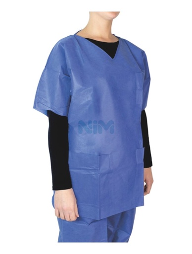 [MGI01134] Divisa chirurgo monouso m/c con coulisse 3 tasche idrorep. TG.S