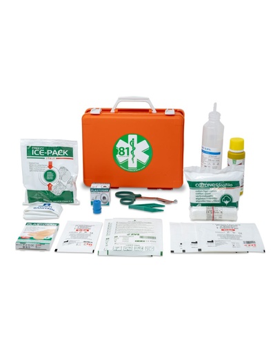 [MOR0922] Kit valigetta pronto soccorso in plastica allegato 2 MEDIC 1 fino a 2 lav.