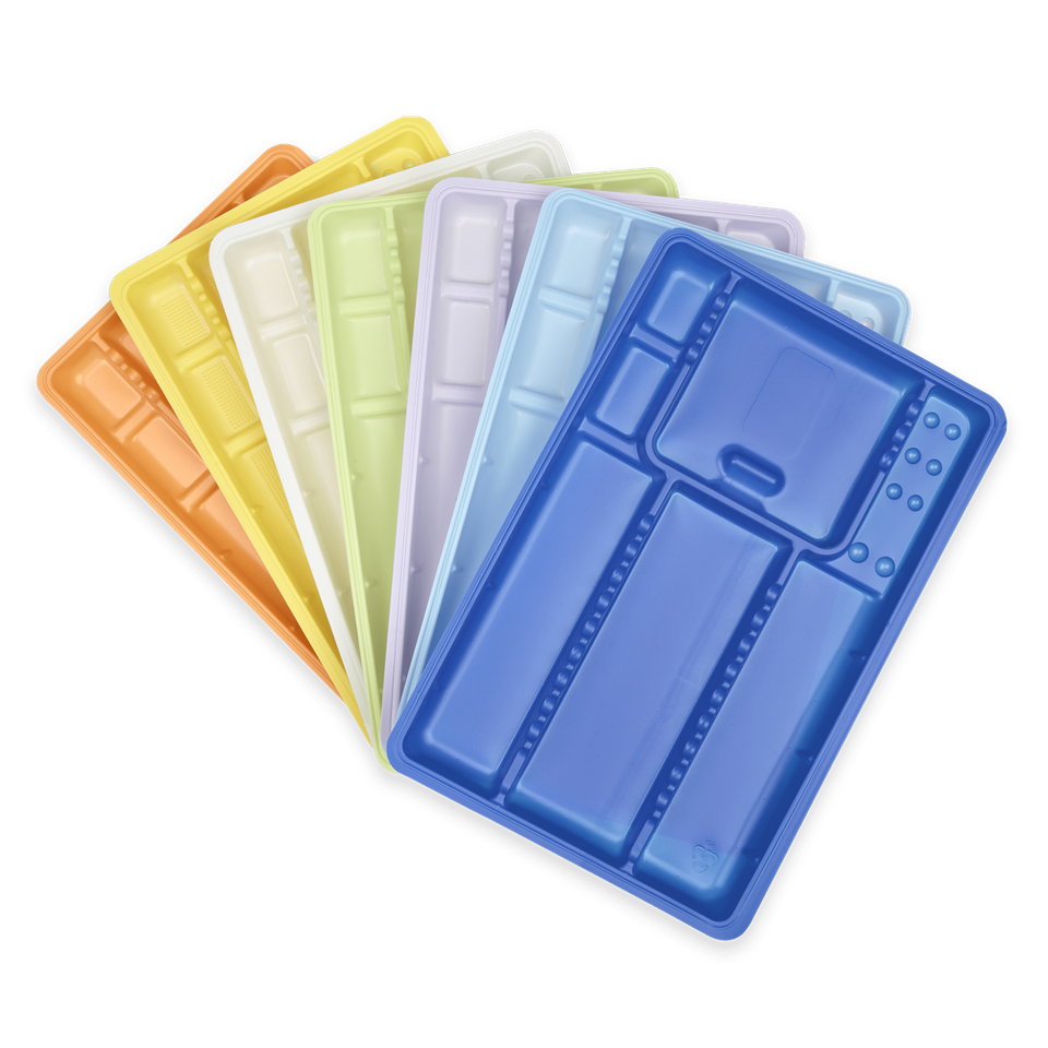 [MGI01256] Vassoio Dispo Tray 18x28cm col.Green conf.50pz