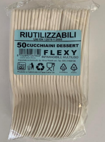 [MCP03059] Cucchiaino Flexy PP colore bianco infrangibile
