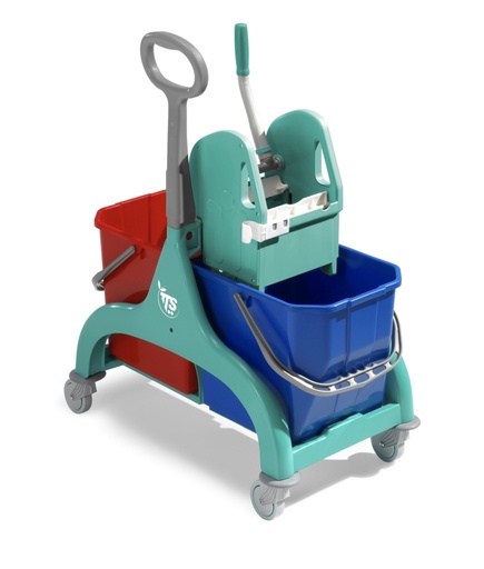 [DET05221] Carrello Nick tec doppio con maniglia 50 lt (2x25 lt)