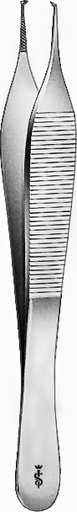 [BB-BD512R] PINZETTA DISS.ADSON MORS.STRI.1x2 DENTI 120MM