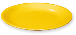 [MCP08177] Piatto piano melamina giallo diametro 23 cm
