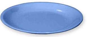 [MCP08175] Piatto piano melamina blu diametro 23 cm
