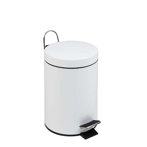 [MCP07057] Pattumiera a pedale 5 lt bianca
