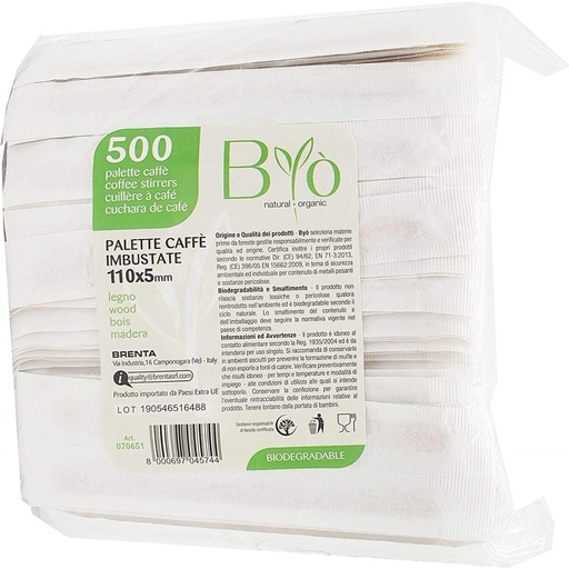 [MCP03035] Palettina caffè in legno bio imbustate singolarmente
